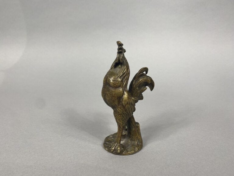 Charles PAILLET (1871-1937), d'après - Coq - Epreuve en bronze patiné, signée s…