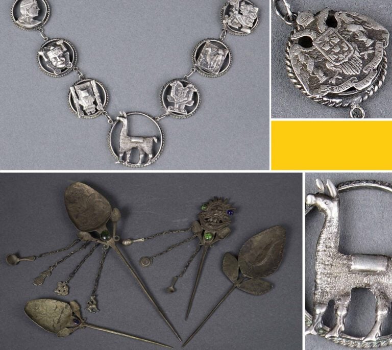 CHARMANT COLLIER EN ARGENT PERUVIEN - Pérou, Epoque XXe siècle - Il se compose…