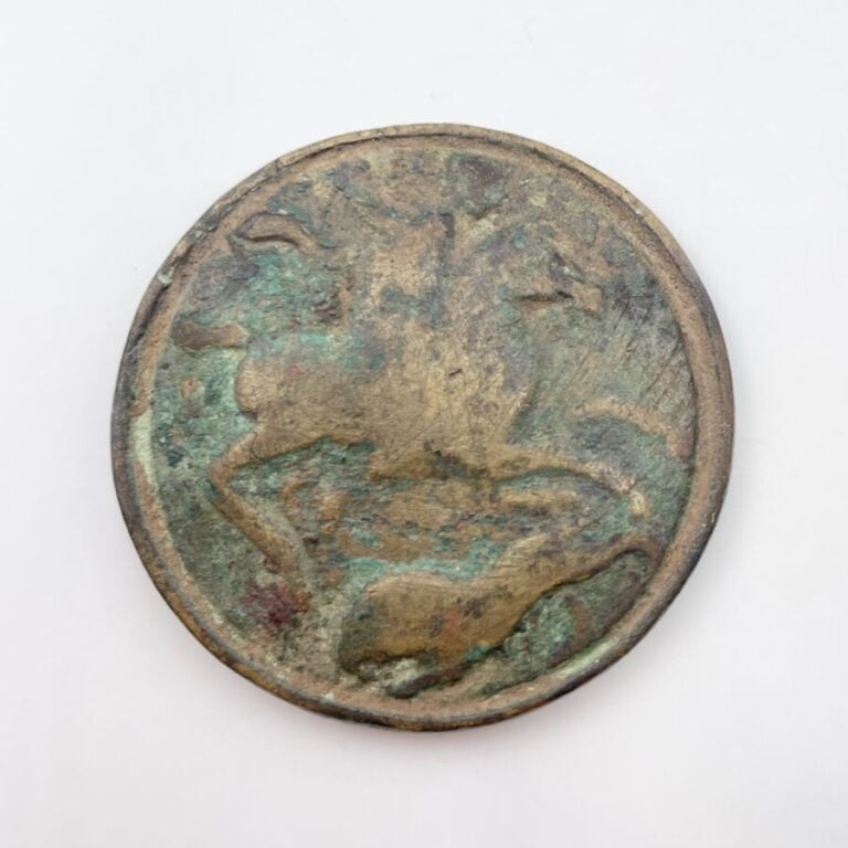 Contorniate à l'effigie de Néron au cavalier chassant un lion, c. fin IVe - déb…