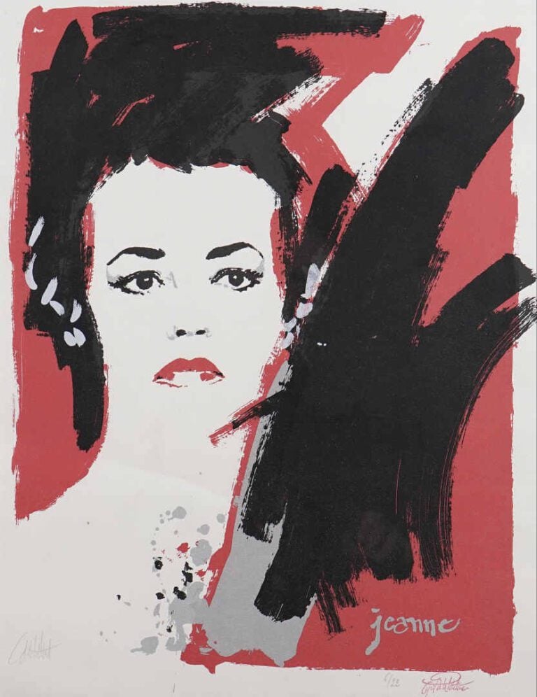 Cyril DE LA PATELLIERE (Né en 1950) - Jeanne (Moreau) - Lithographie en couleur…