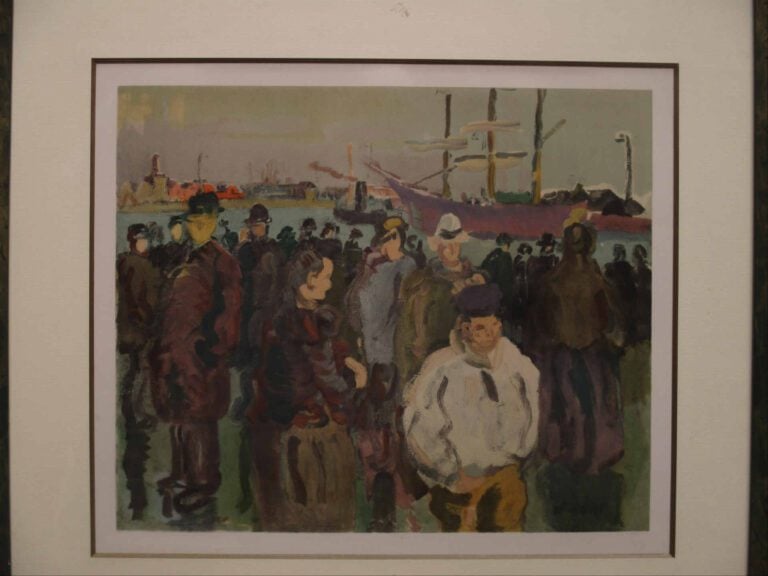 D'après Raoul DUFY (1877-1953) - Quai à Rouen. - Estampe. - Signée en bas à dro…
