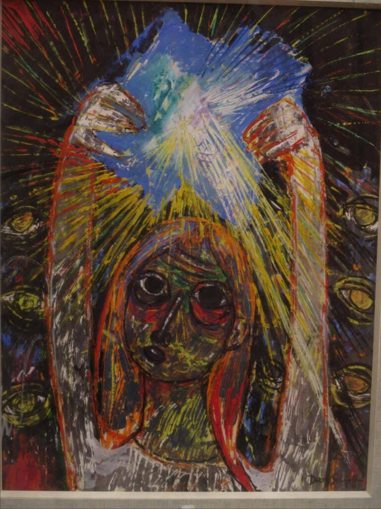 Dan SOLOJOFF (1908-1994) - Femme levant les bras - Technique mixte. - Signée en…