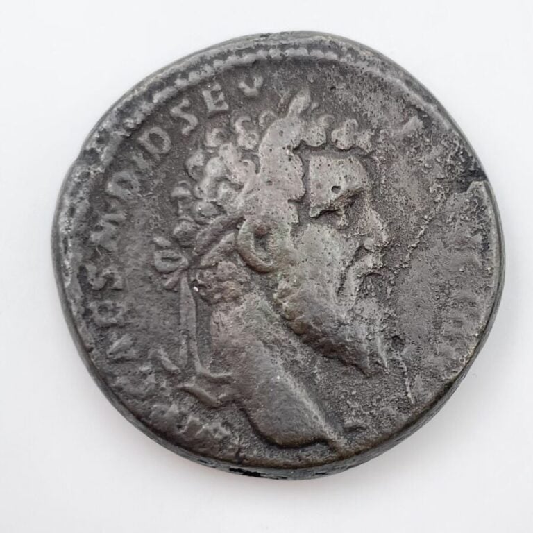 Dide Julien (193 ap. J.-C.). Surmoulage d'un sesterce à la Concorde militaire,…