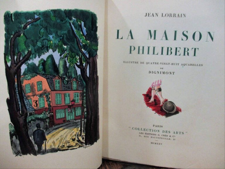 [DIGNIMONT (André)] - LORRAIN (Jean). - La maison Philibert. Illustré de 88 aqu…