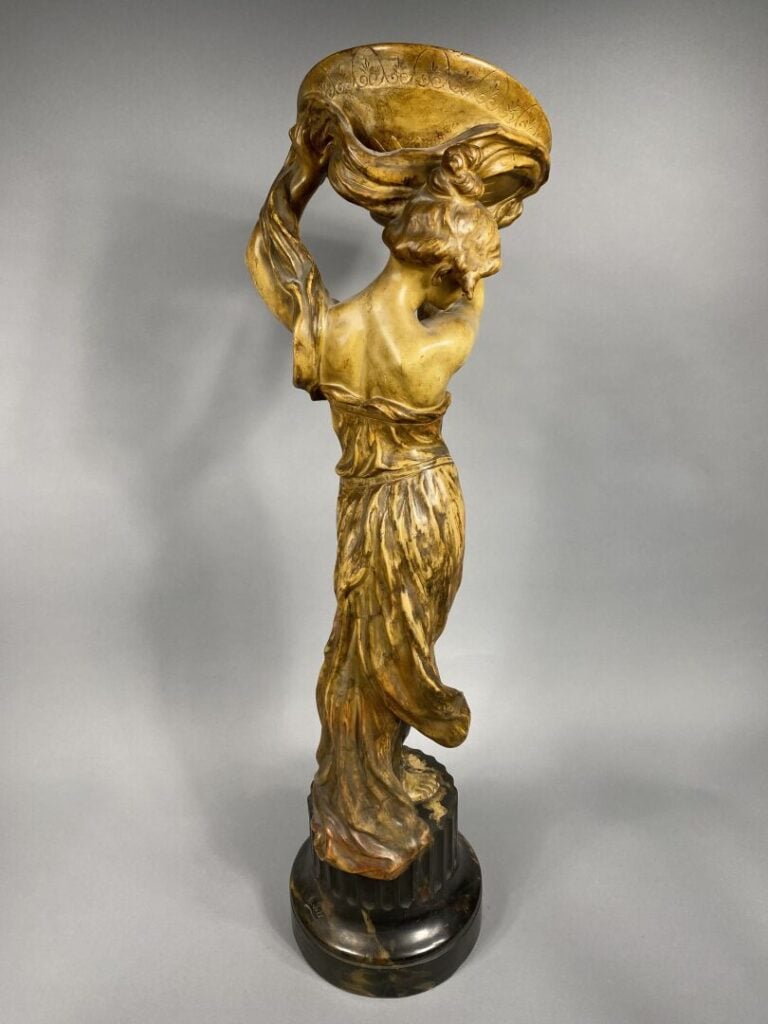 E. TELL (XIX-XXe) pour Friedrich GOLDSCHEIDER (1845-1897) - Epreuve en terre cu…