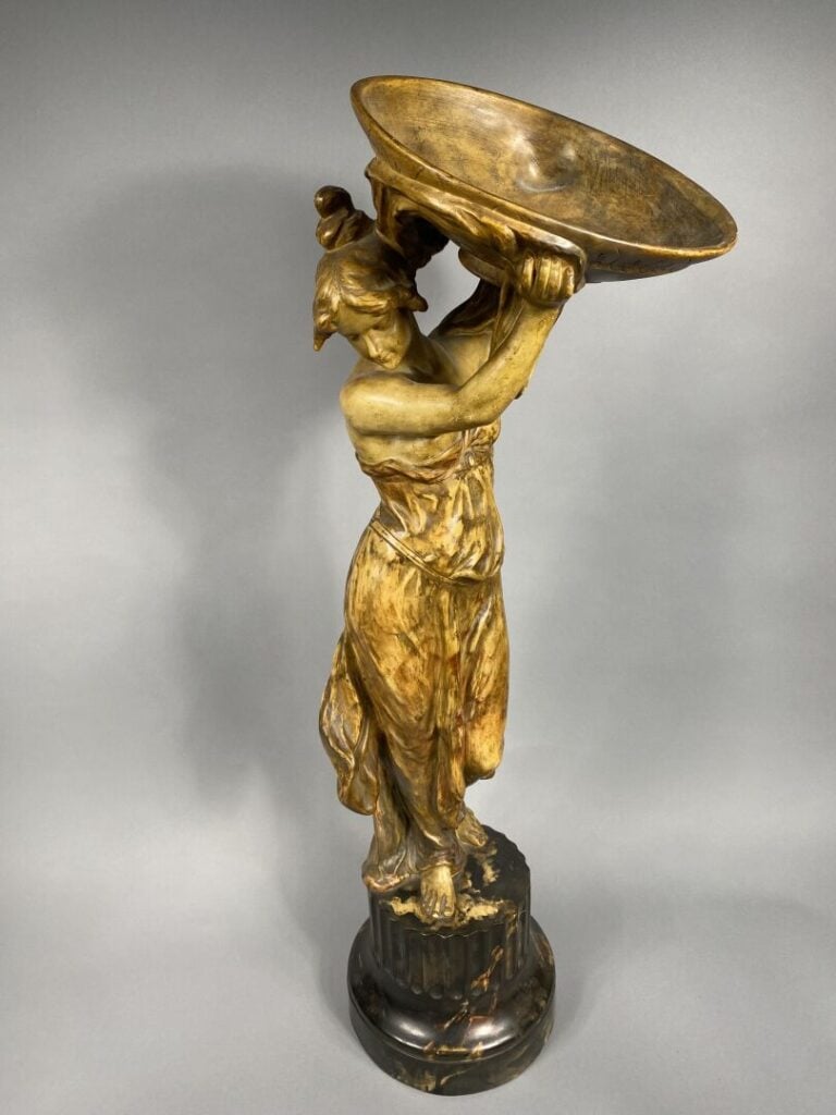 E. TELL (XIX-XXe) pour Friedrich GOLDSCHEIDER (1845-1897) - Epreuve en terre cu…