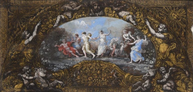 Ecole française du XVIIe siècle - Deux projets d'éventail pouvant former pendan…