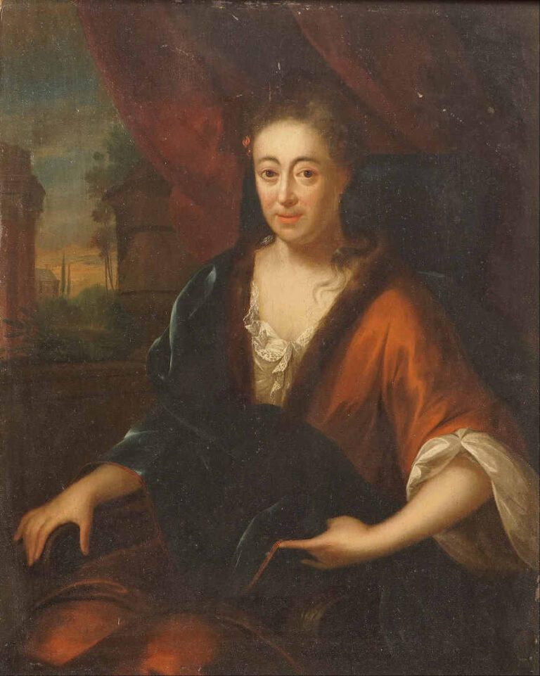 ECOLE HOLLANDAISE de la fin du XVIIe siècle - Portrait d'une femme de qualité -…