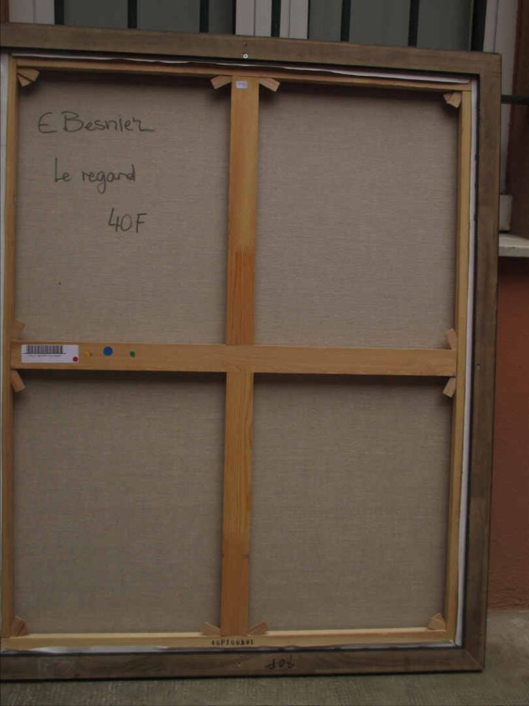 Elisabeth BESNIER (Née en 1970) - Le regard - Technique mixte sur toile. - Sign…