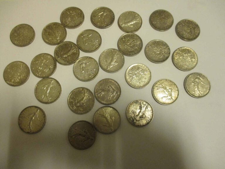Ensemble de 26 pièces de 5 francs semeuse Argent (1959-2001) de 1960 (7), 1962…