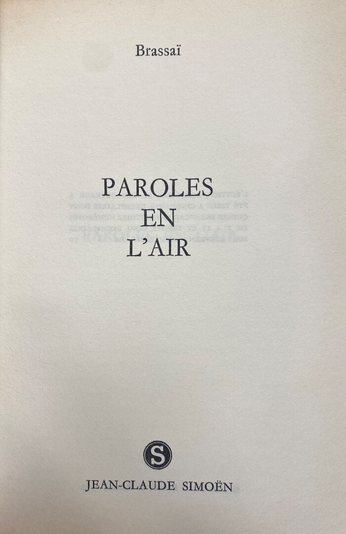 Ensemble de documentation sur BRASSAI (1899-1984) : - -Henri Miller rocher heur…