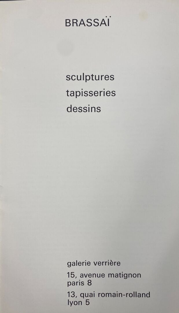 Ensemble de documentation sur BRASSAI (1899-1984) : - -Henri Miller rocher heur…
