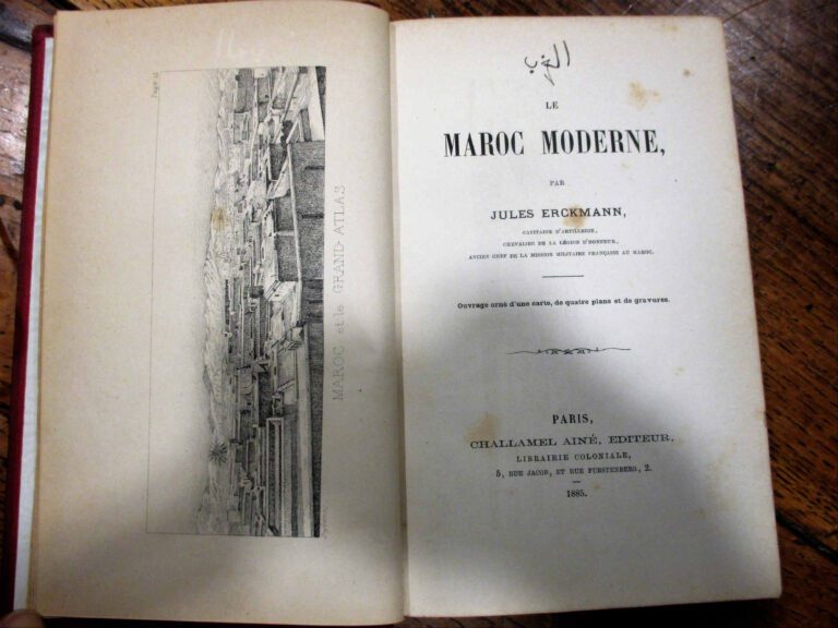 ERCKMANN Jules. Le Maroc moderne. - Paris, Challamel aîné, 1885. In-8, demi cha…
