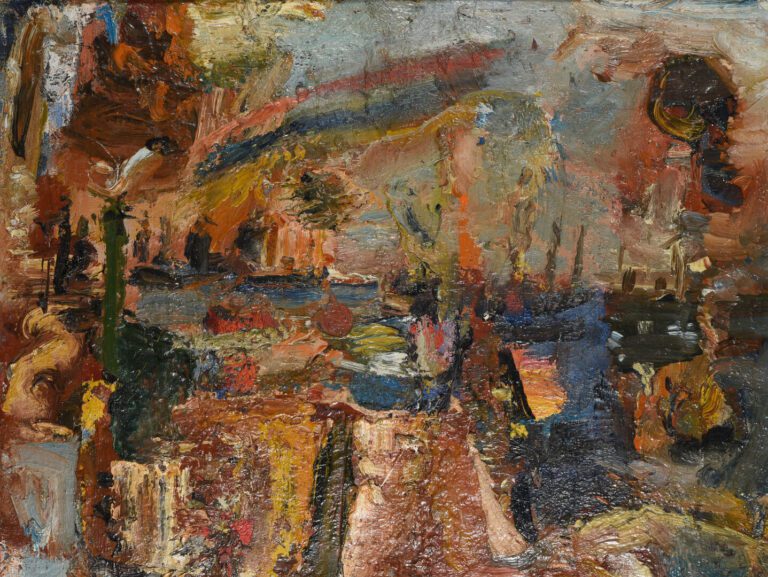 Eugène LEROY (1910-2000) - Paysage marin, c.1955-1958 - Huile sur toile - 50 x…