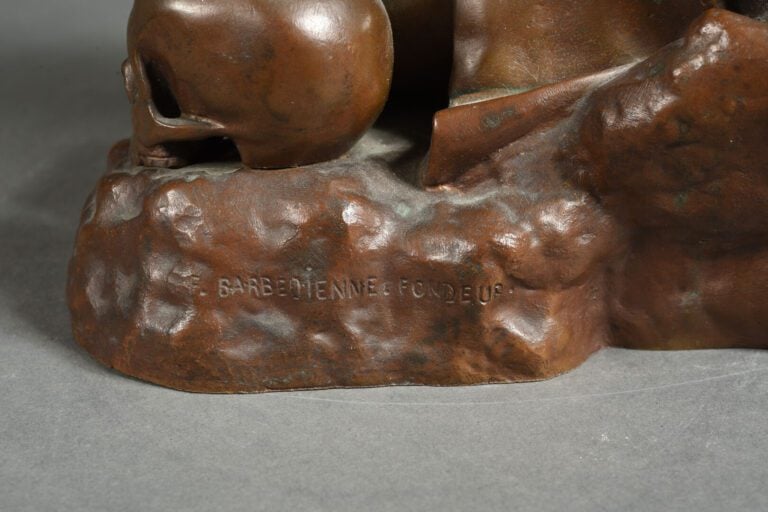 Ferdinand BARBEDIENNE Fondeur - Madeleine agenouillée - Epreuve en bronze à pat…
