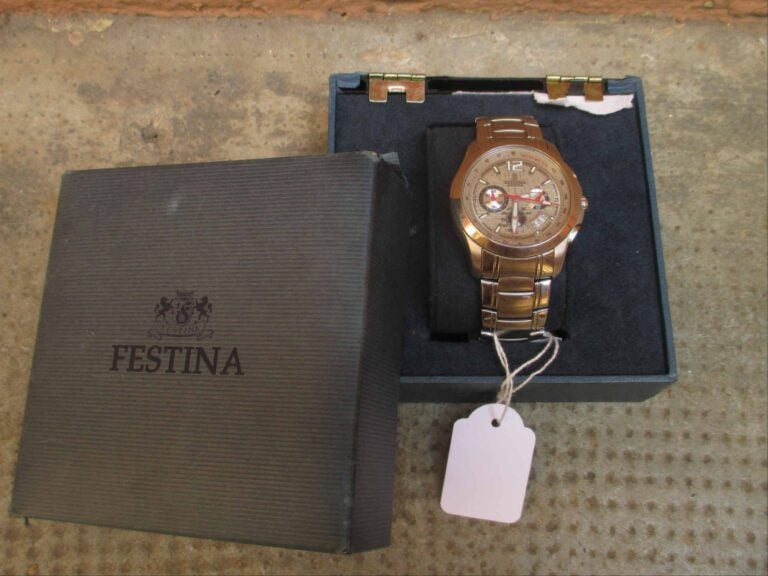 FESTINA - Montre bracelet d'homme chronographe en acier, boîtier rond, cadran g…
