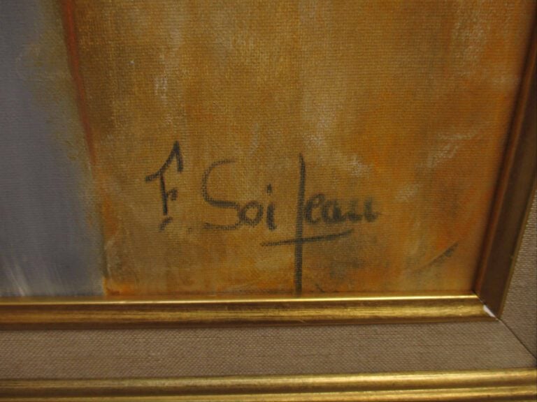 Françoise SOIZEAU (XXe siècle) - La pause - Huile sur toile. - Signée en bas à…