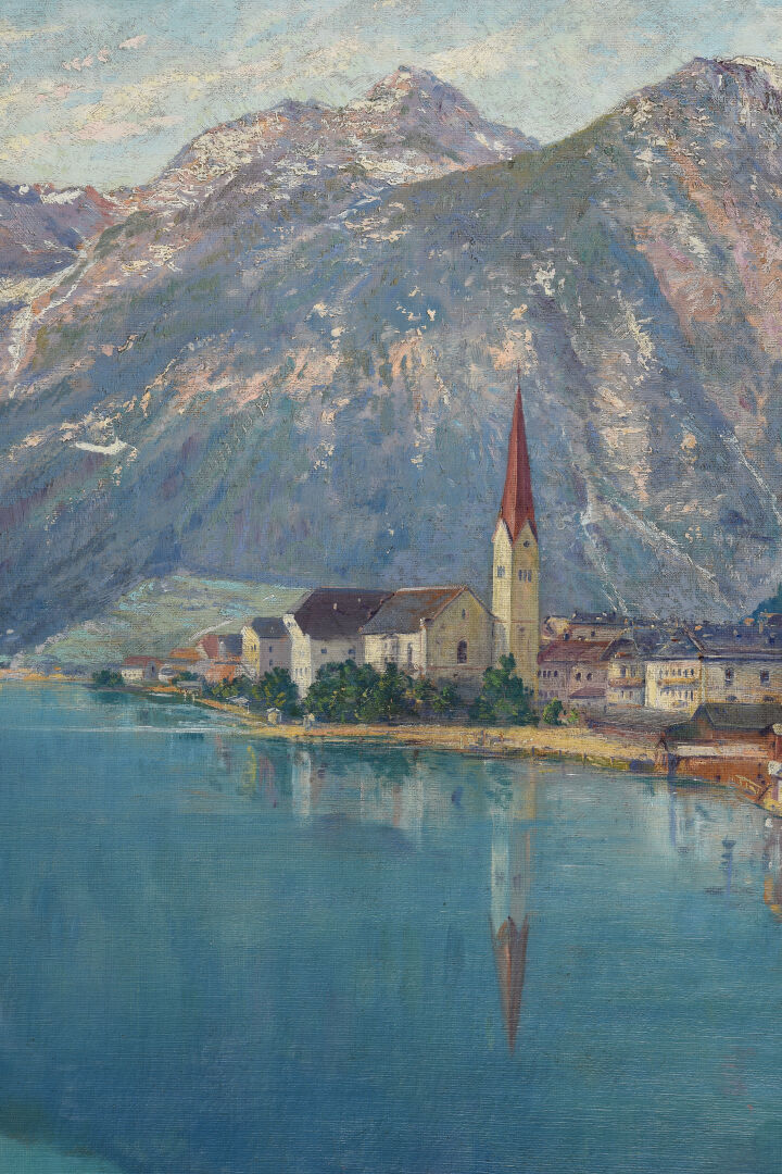 Franz MOTYCKA (1877-1959) - Hallstadt - Huile sur toile - Signée en bas à droit…