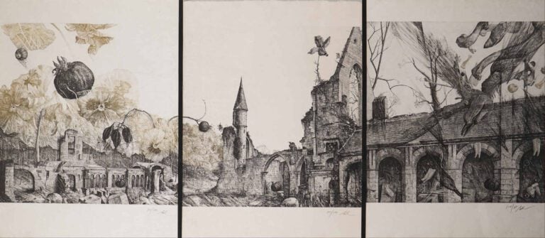 Fred NALL (Né en 1948) - Trilogy - Triptyque de trois eaux-fortes. - Signées et…