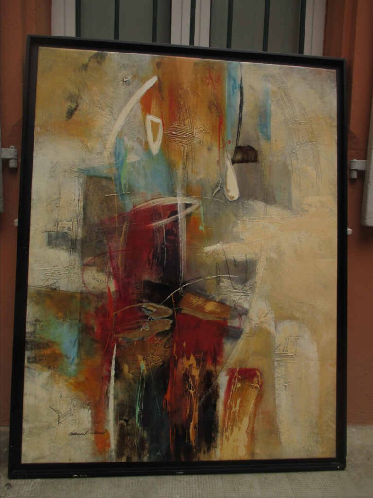 Gabriela VILLAREAL - Composition abstraite - Huile sur toile. - Signée en bas à…