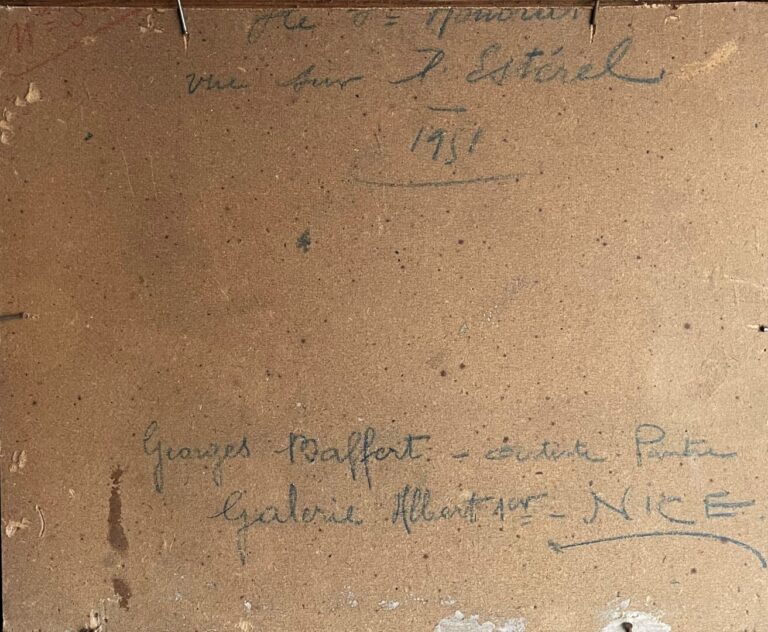 Georges BAFFERT (XXe) - Vue de l'Estérel - Huile sur carton - Signé et daté 195…