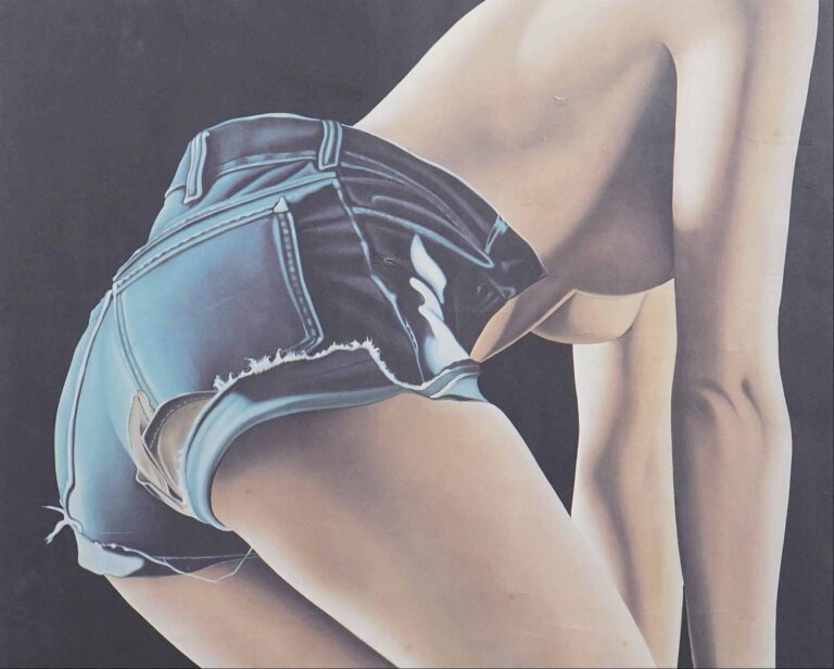 Georges RENOUF (Né en 1948) - Short en jean - Lithographie en couleurs. - Signé…