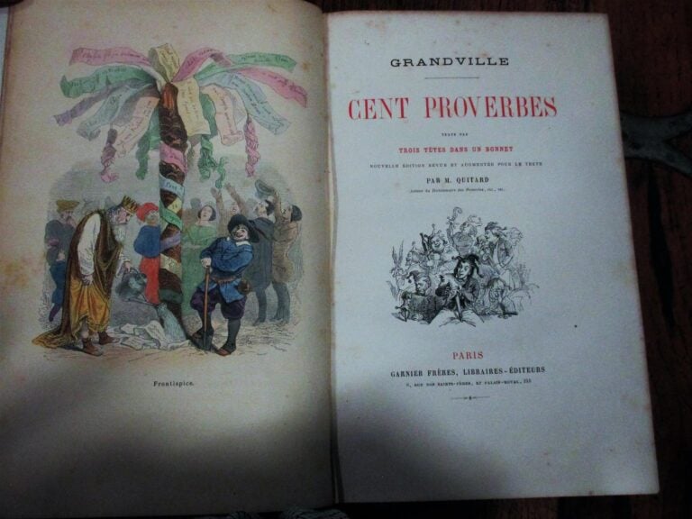 GRANDVILLE - Cent proverbes texte par trois têtes dans un bonnet. Nouvelle édit…