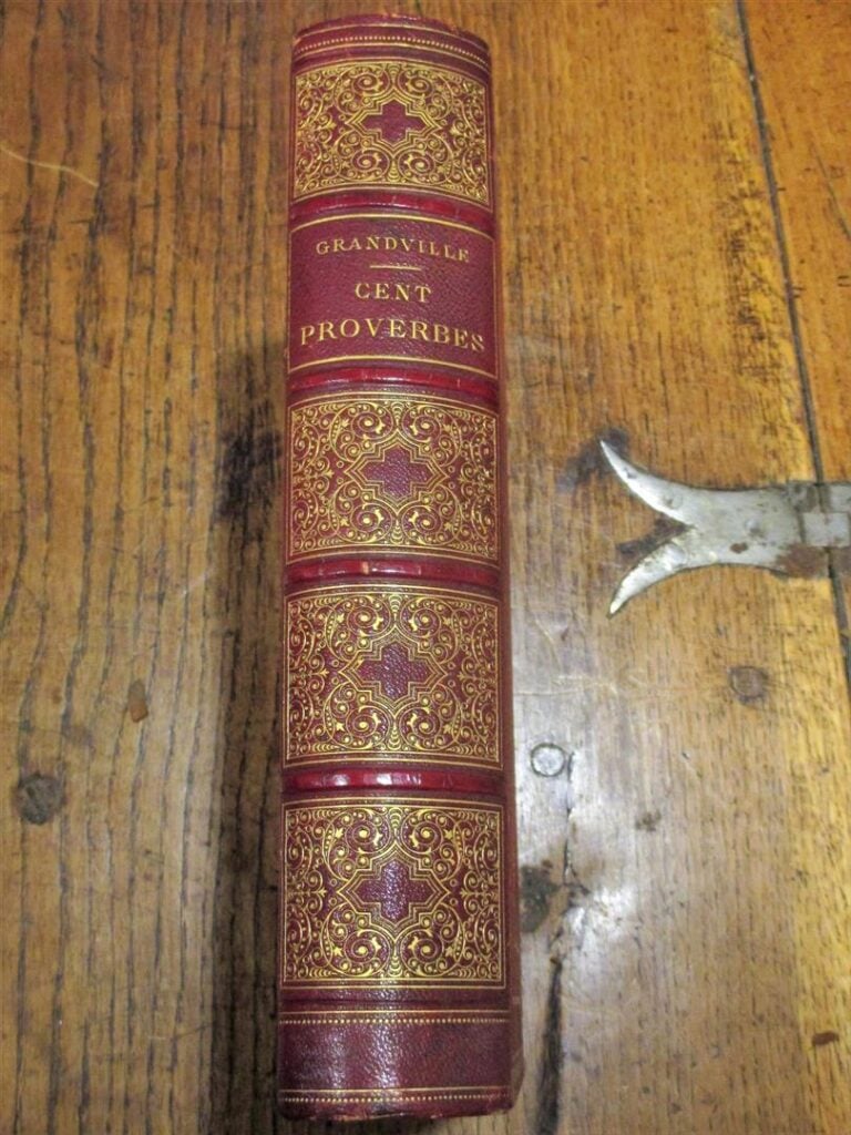 GRANDVILLE - Cent proverbes texte par trois têtes dans un bonnet. Nouvelle édit…