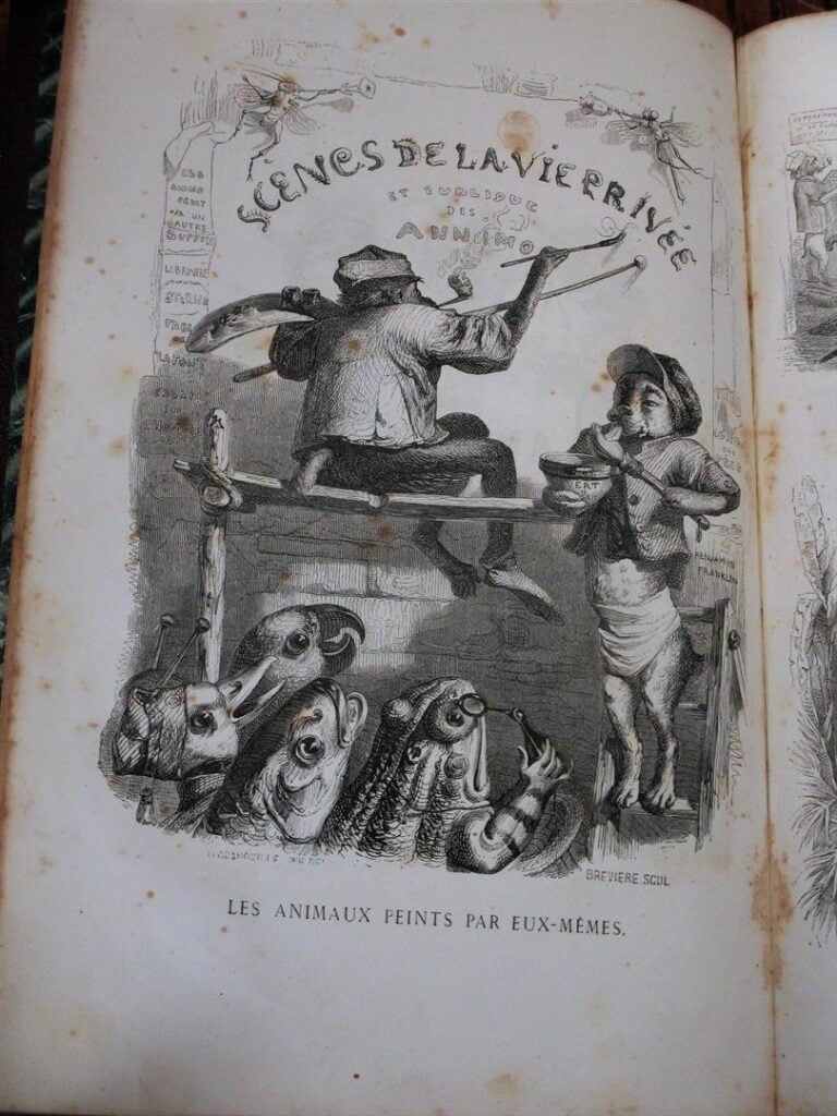 GRANDVILLE - Vie privée et publique des animaux. Vignettes par Grandville. Publ…