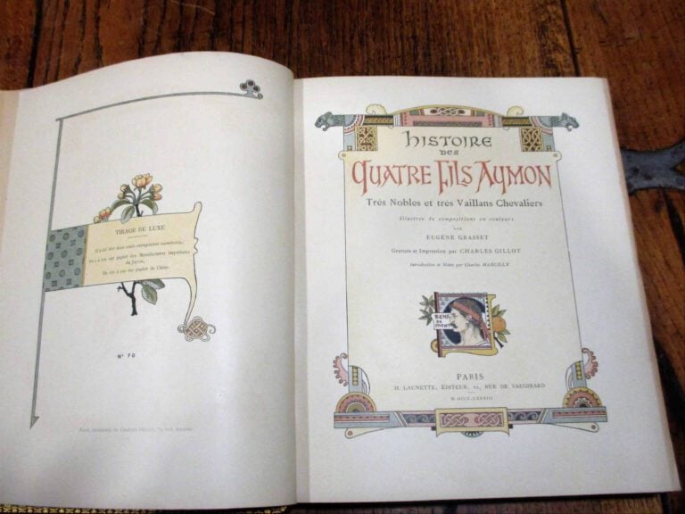 [GRASSET (Eugène)]. - Histoire des quatre fils Aymon, très nobles et très vaill…
