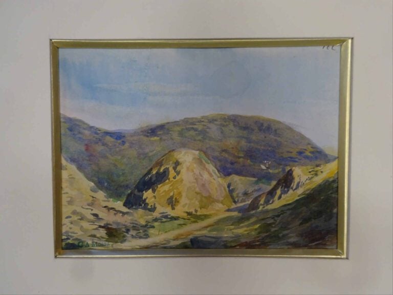 Gustave Adolphe MOSSA (1883-1971) - Meule de foin dans l'arrière-pays - Aquarel…