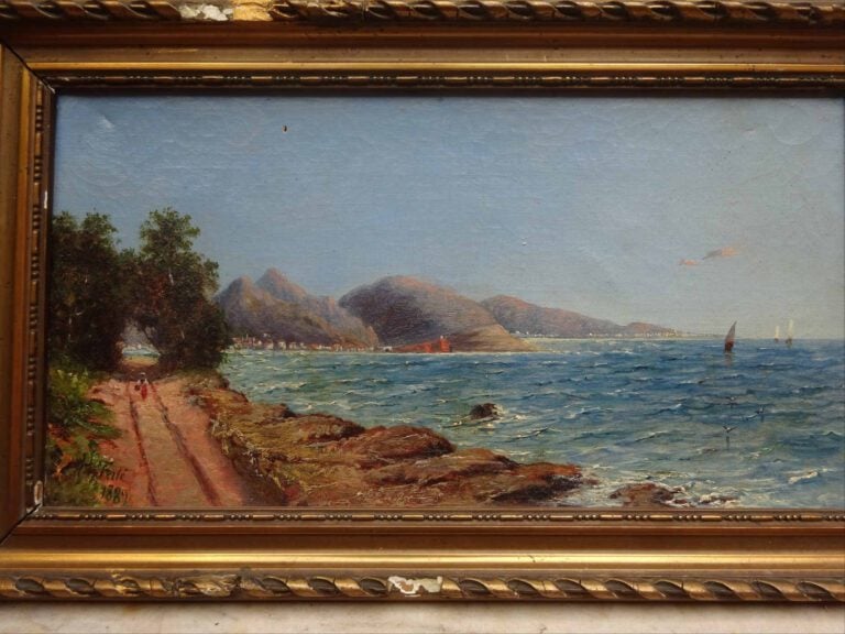 H. FERTE (Actif fin XIXe siècle) - "Menton Pont Saint Louis Frontière Italienne…