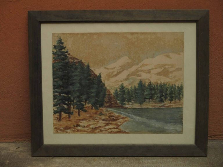 H. WEISS - Paysage de montagne. - Aquarelle et gouache sur papier. - Signée en…