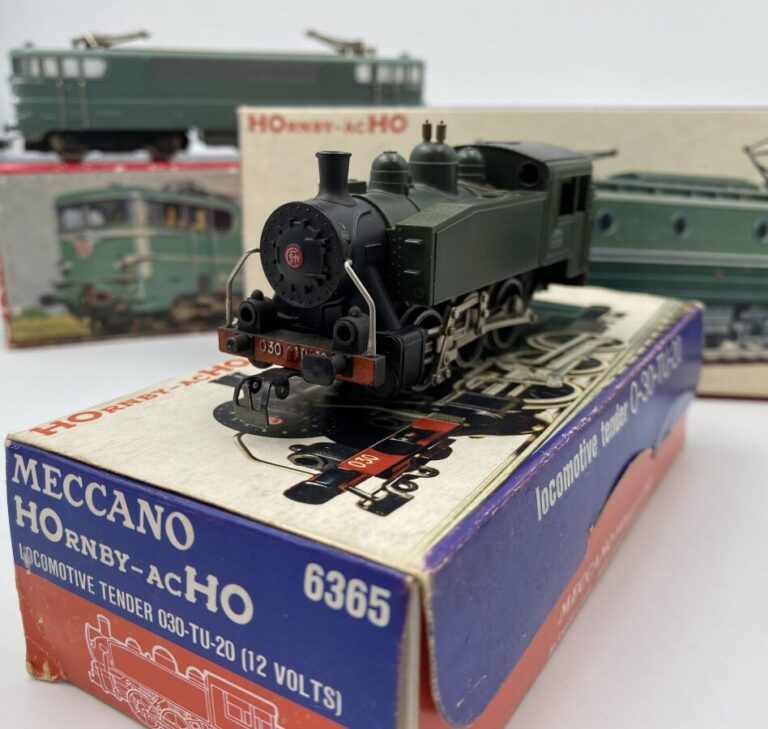 HORNBY HO lot de 3 loco en BO : BB 16009, CC 7121, vapeur type 030