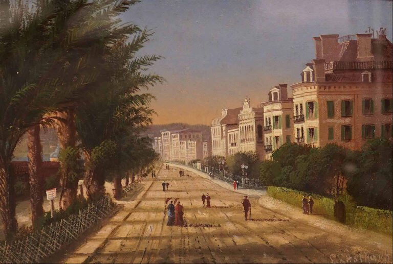 Hubert SATTLER (1817-1904) (Louis RITSCHARD) - La promenade des anglais - Huile…