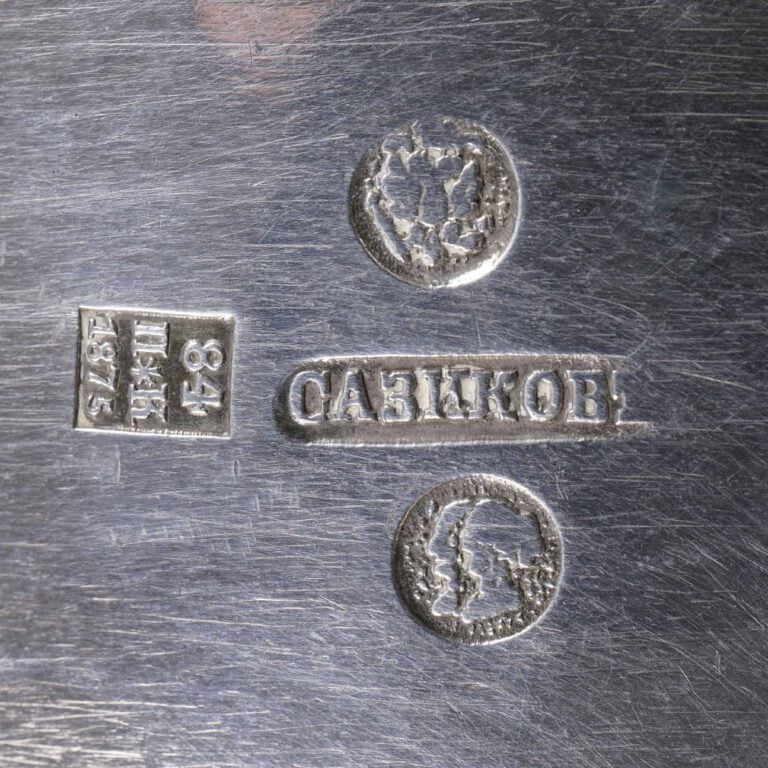 Important et rare service à thé et à café par SAZIKOV, en argent 84 zolotniks (…