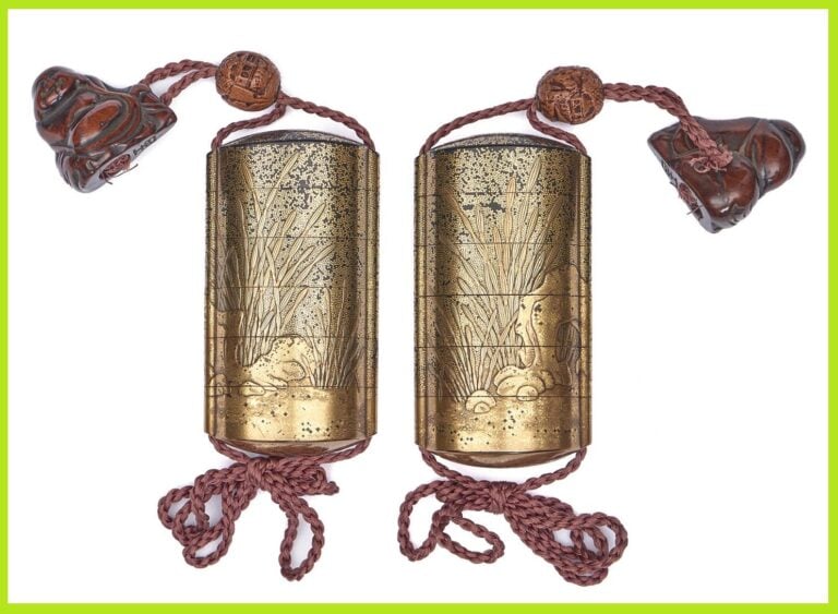 INRO A SIX COMPARTIMENTS - Japon, Epoque XIXe siècle - Quadrangulaire à six com…