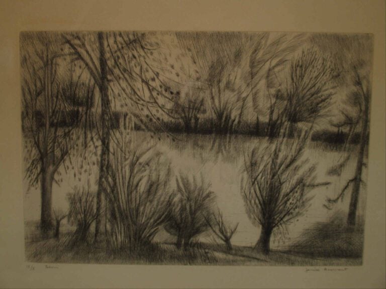 Janine ACREMANT - Adour - Eau-forte et pointe sèche. - Signée en bas à droite,…
