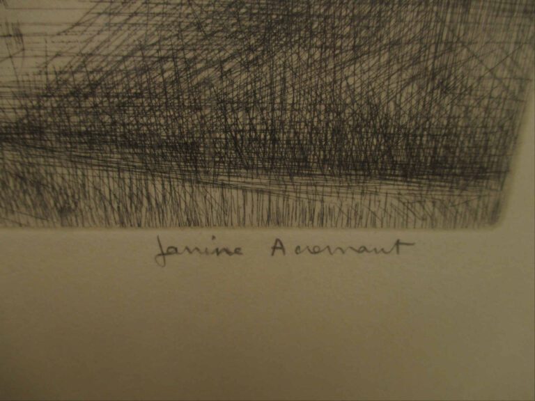 Janine ACREMANT - Adour - Eau-forte et pointe sèche. - Signée en bas à droite,…