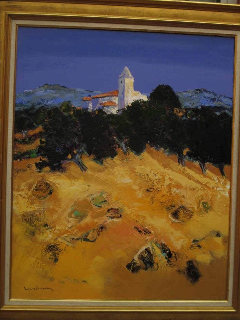 Jean-Claude ALLENBACH - Chapelle en Provence - Huile sur toile. - Signée en bas…