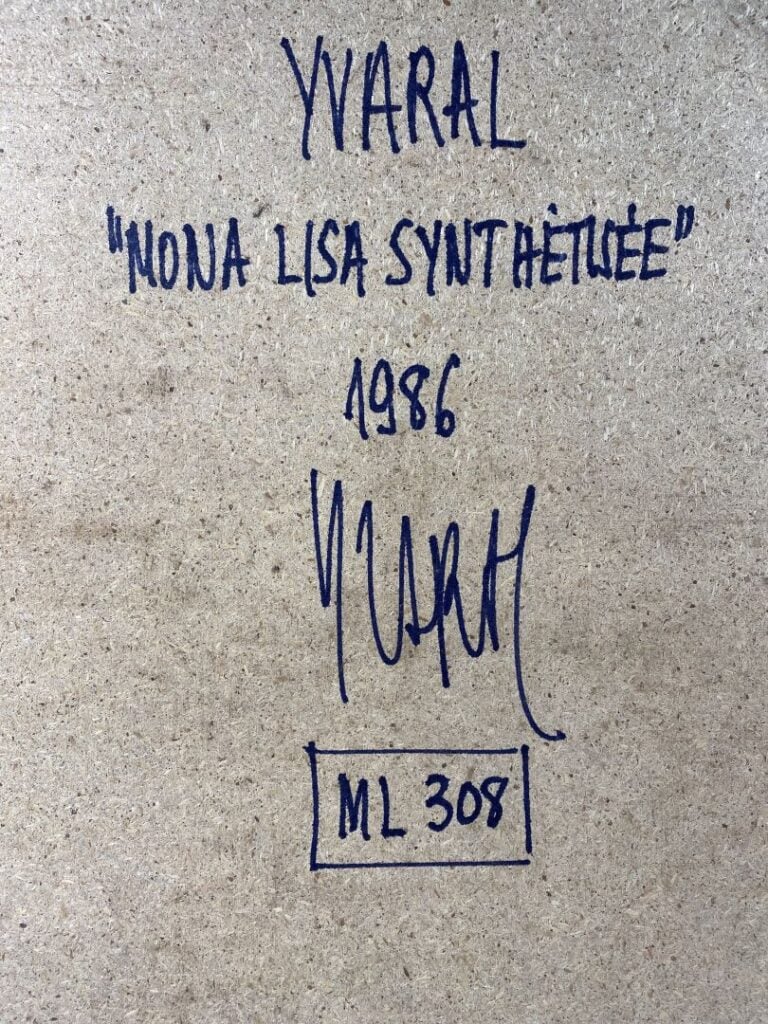 Jean-Paul YVARAL (1934-2002) - Mona Lisa synthétisée - Technique mixte - Signée…