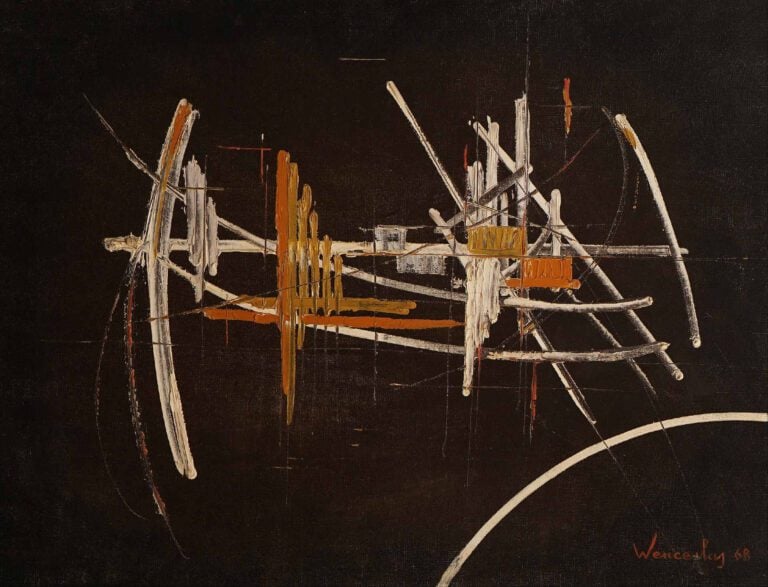 Jean WENCESLAS (Né en 1927) - Composition - Huile sur toile. - Signée et datée…