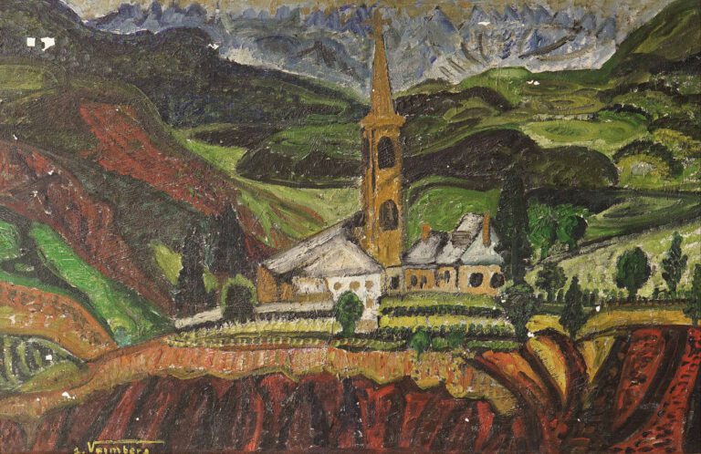 Joannès VEIMBERG (1918-1982) - Paysage alpestre - Huile sur toile. - Signée en…