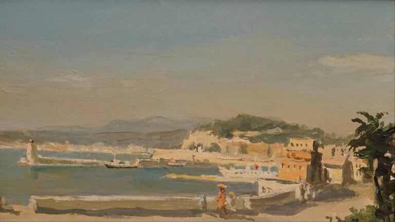 Jonathan ZUTTER (Né en 1928) - Les barques au port de Nice - Nice, le port - De…