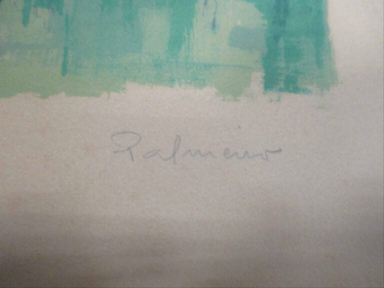 José PALMEIRO (1901/03-1984) - Maisons au bord de l'eau - Lithographie. - Signé…