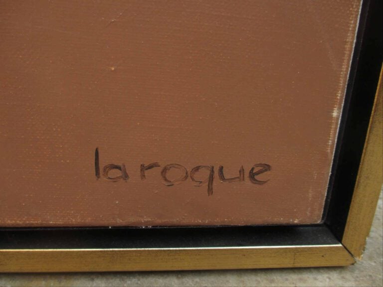 LA ROQUE - Portrait 10 - Acrylique sur toile. - Signée en bas à droite. - 116 x…