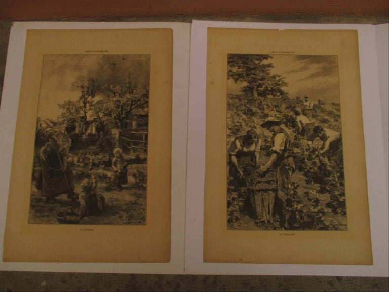 Léon Augustin LHERMITTE (1844-1925) - Les Vendanges - Le Jardinage - Deux litho…