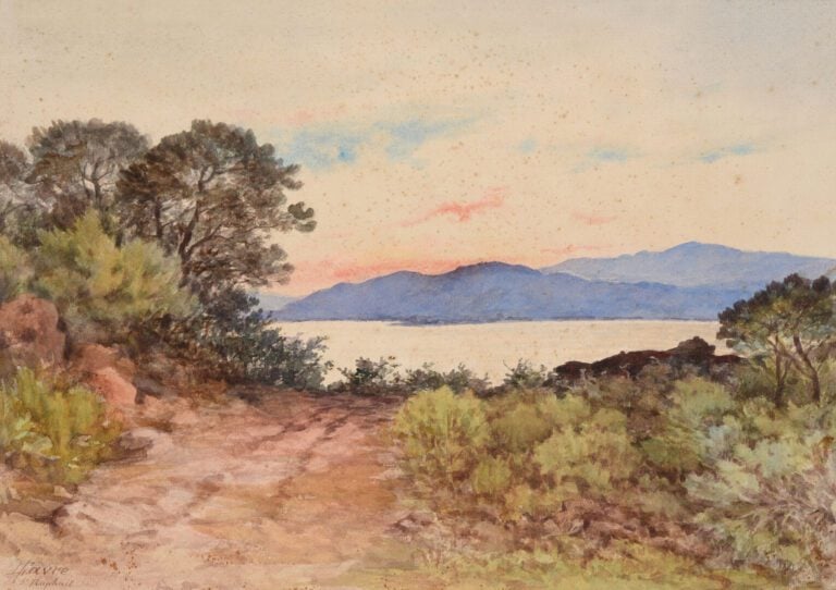 Louis FAVRE (1830-1909) - Saint Raphaël - Aquarelle - Signé en bas à gauche et…