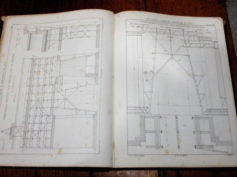 LOYAU Achille. Album de charpentes en bois - Paris, Dejey & Baudry, 1873. In-4,…