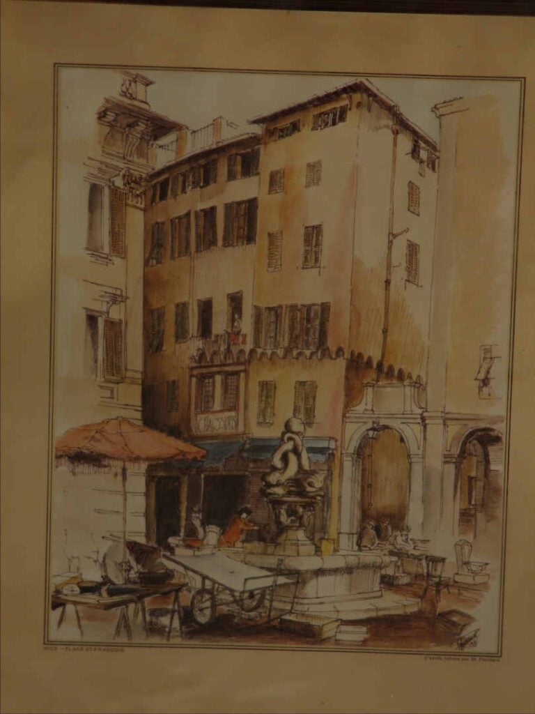 M. PERREARD - Nice - Place Saint-François - Reproduction d'une lithographie en…